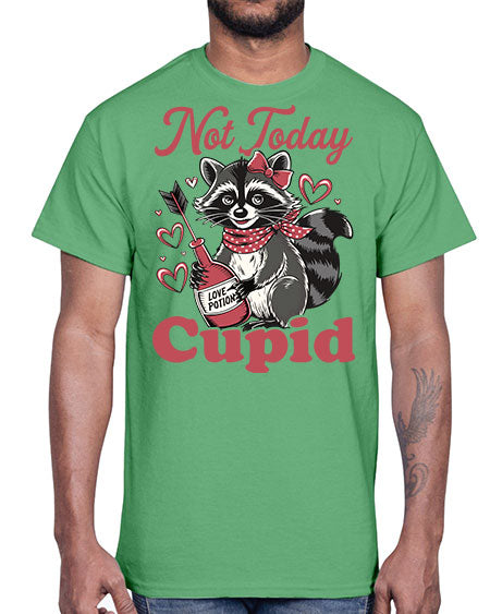 not today cupid 31#- raccoon- Cotton Tee