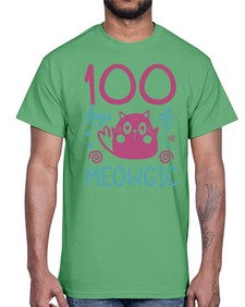 one hundred days of meowgic 570#- one hundred days- Cotton Tee