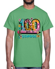 one hundred days of school lighting 573#- one hundred days- Cotton Tee