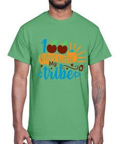 one hundred days with my tribe 588#- one hundred days- Cotton Tee