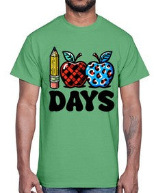 one hundredth day of school Apple 598#- one hundred days- Cotton Tee