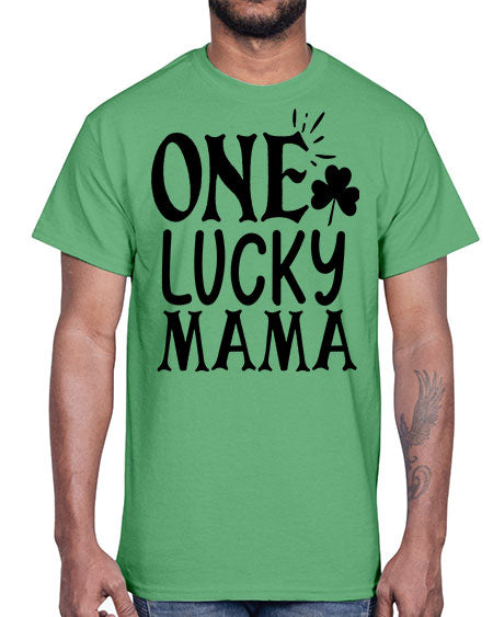one lucky mama Style 34#- autism- Cotton Tee