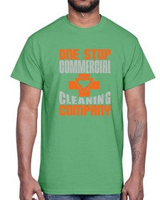 one stop commercial cleaning company Style 332#- cleaner- Cotton Tee