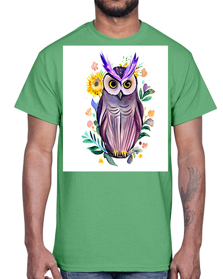 owl 7#- owl- Cotton Tee