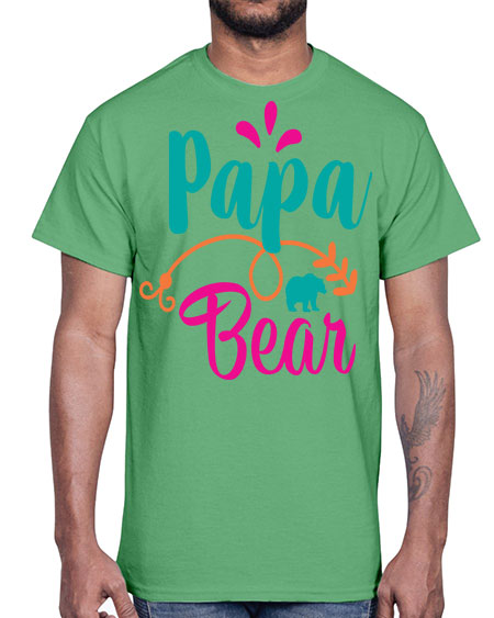 papa bear 213#- bears - animals- Cotton Tee