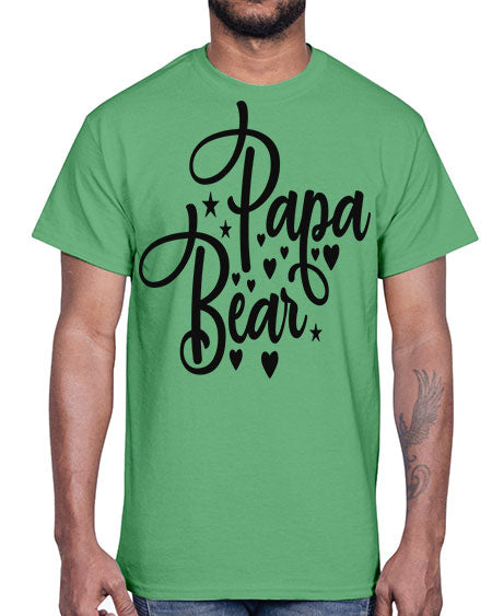 papa bear 219#- bears - animals- Cotton Tee