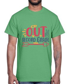 peace out second grade 642#- second grade- Cotton Tee