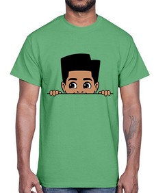 peekaboo boy 18#- black boys or men- Cotton Tee