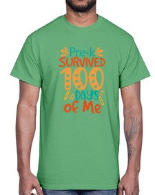 prek survived one hundred days of me 663#- one hundred days- Cotton Tee