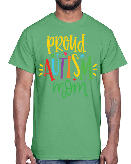 proud autism mom Style 35#- autism- Cotton Tee
