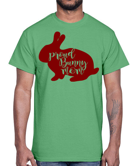 proud bunny mom- rabbit- Cotton Tee
