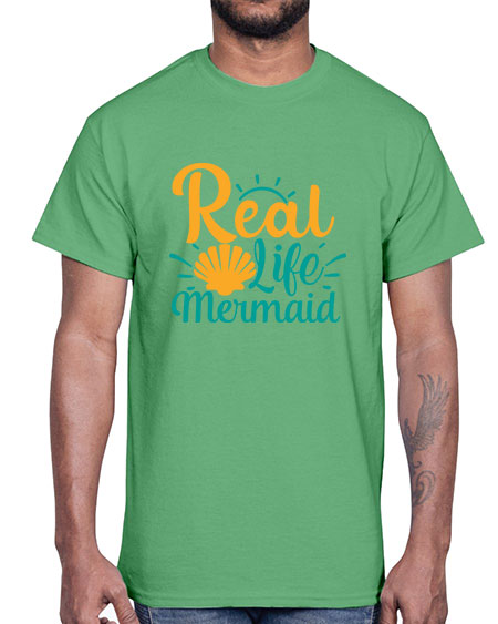 real life mermaid Style 79#- summer- Cotton Tee