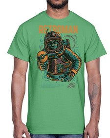 retroman 1017#- art pop art- Cotton Tee
