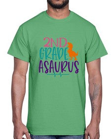 second grade asaurus 808#- second grade- Cotton Tee