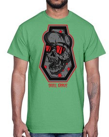 skull grave 1056#- art pop art- Cotton Tee