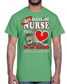 sleeping nurse 1402#- nurse- Cotton Tee