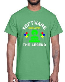 software developer the legend 16#- computer- Cotton Tee