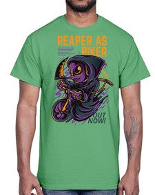 source reaper as biker 1102#- art pop art- Cotton Tee