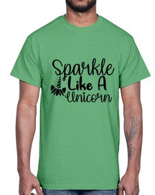 sparkle like a unicorn 417#- unicorn- Cotton Tee