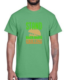 stand back dads grilling 1565#- bbq- Cotton Tee