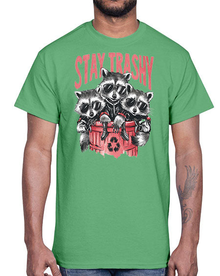 stay trashy 63#- raccoon- Cotton Tee