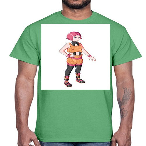 street girl wear orange outfit16#- anime- Cotton Tee