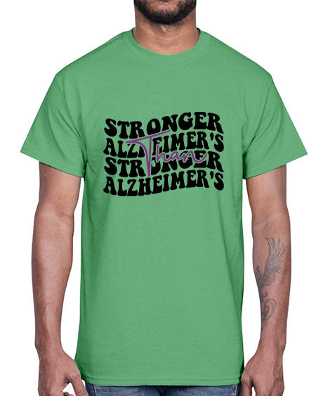 stronger than alzheimers 214#- alzheimers- Cotton Tee