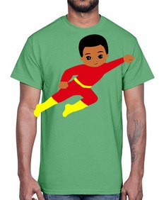 super kid 4#- black boys or men- Cotton Tee