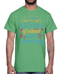 the first one hundred days of school went swimmingly 940#- one hundred days- Cotton Tee