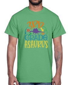 third grade asaurus 948#- third grade- Cotton Tee