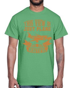 this view is just plane beautiful  44#- airplane- Cotton Tee