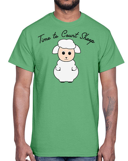 time to count sheep- sheep- Cotton Tee