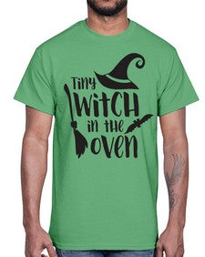 tiny witch in the oven 18#- witch- Cotton Tee