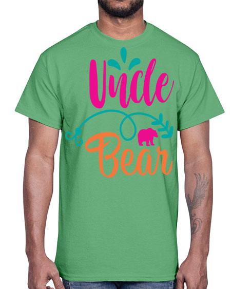 uncle bear 283#- bears - animals- Cotton Tee