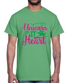 unicorn it heart 467#- unicorn- Cotton Tee