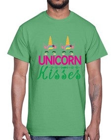 unicorn kisses 469#- unicorn- Cotton Tee