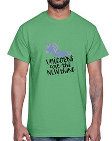unicorns are the new thing 531#- unicorn- Cotton Tee