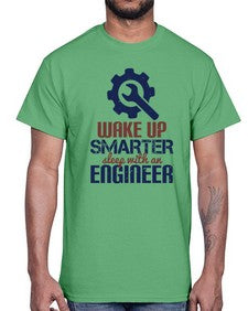 wake up smarter sleep with an engineer Style 459#- engineer- Cotton Tee