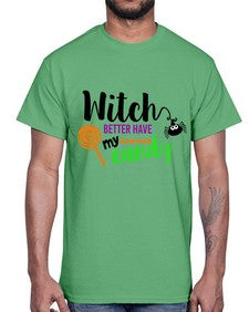 witchbetterhavecandy 12#- witch- Cotton Tee