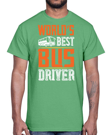 worlds best bus driver Style 1668#- Bus Driver- Cotton Tee