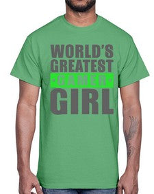 worlds greatest gamer girl 166#- video games- Cotton Tee