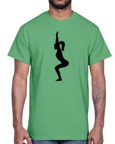 yoga pose  642#- yoga- Cotton Tee