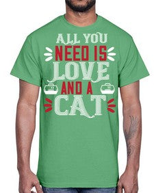 all you need is love Style 27#- cats- Cotton Tee