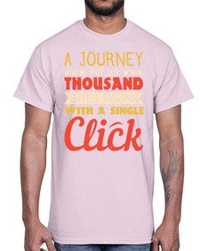 A journey of a thousand sites begins with a single click 79#- internet- Cotton Tee