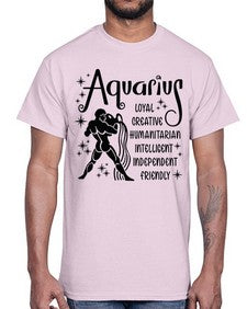 Aquarius 64#- aquarius- Cotton Tee