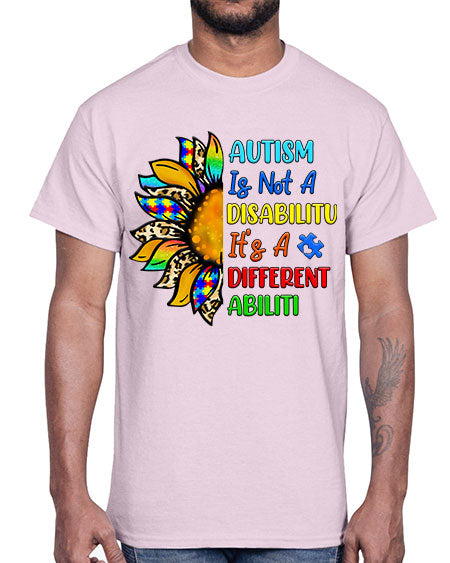 Autism is not a disabilitu its a different abiliti- autism- Cotton Tee