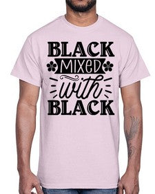 Black mixed with black Style 56#- black girls or women- Cotton Tee