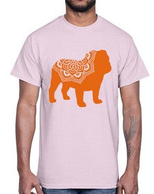 BulldogMandala 281#- mandala- Cotton Tee