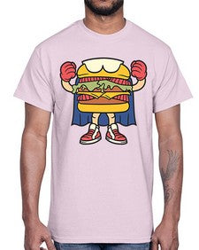 Burgerman 28#- cartoon food- Cotton Tee