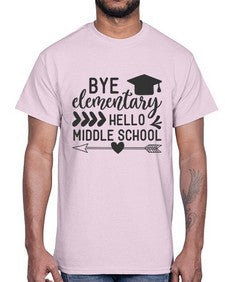 Bye elementary hello middle school 31#- eighth grade- Cotton Tee
